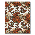 Autumnal Orange Rose and Daisy Bouquet Rug