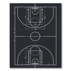 Graphic Basketball Court Minimalist Area Rug