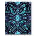 Teal and Purple Tribal Arrow Starburst Rug