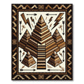Geometric Pyramid Earth Tone Abstract Rug