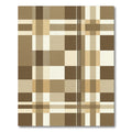 Modern Earth Toned Plaid Check Rug