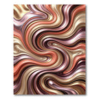 Rose Gold Swirl Fluidic Metal Rug