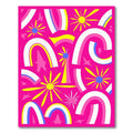 Funky Rainbow Sunburst Explosion Rug