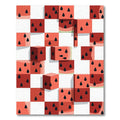 Geometric Watermelon Cube Summer Art Rug
