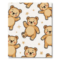 Cute Honey Bear Star Arrangement Rug