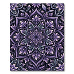 Violet Orchid Mandala floral Rug