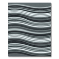 Minimalist Charcoal and Silver Wave Rug
