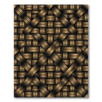 Golden Woven Texture Interlace Rug