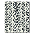 Minimalist Gray Willow Leaf Cascading Rug