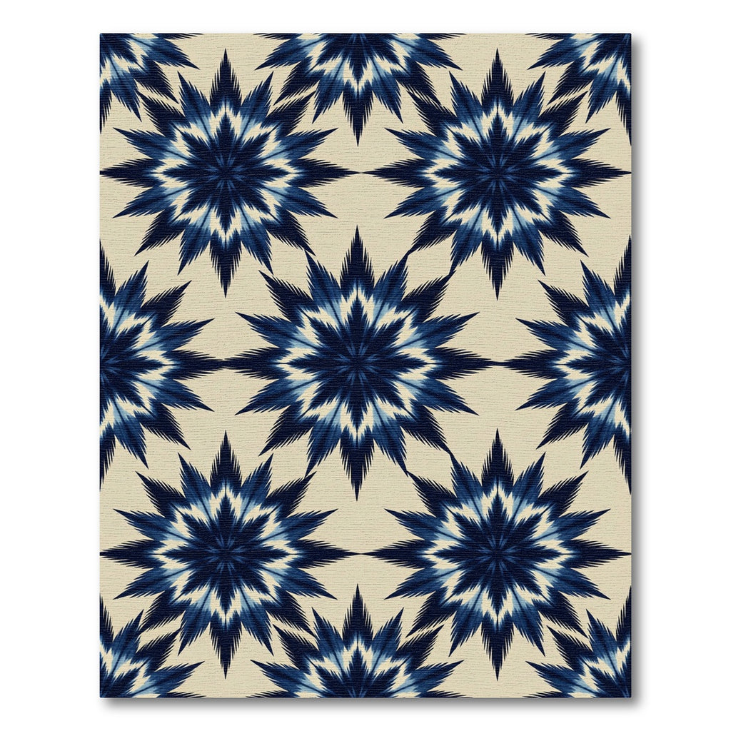 Indigo Starburst Tie Dye Rug