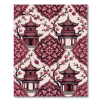 Pink Pagoda Cherry Blossom Blossom Rug