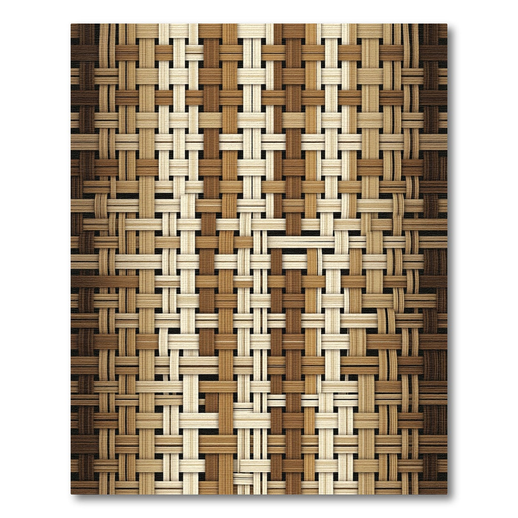 Neutral Woven Earth Tone Plaid Rug