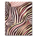 Pink Gold Zebra Stripe Accent Rug