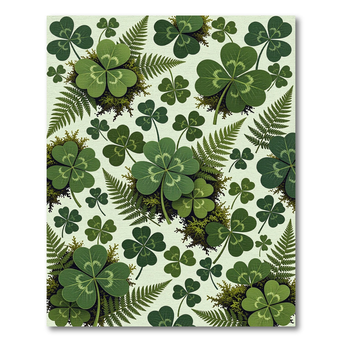 Lucky Clover Fern Garden Rug