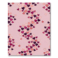 Pink Hearts Scattered Gradient Rug