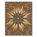 Golden Sunburst Celestial Geometric Medallion Rug