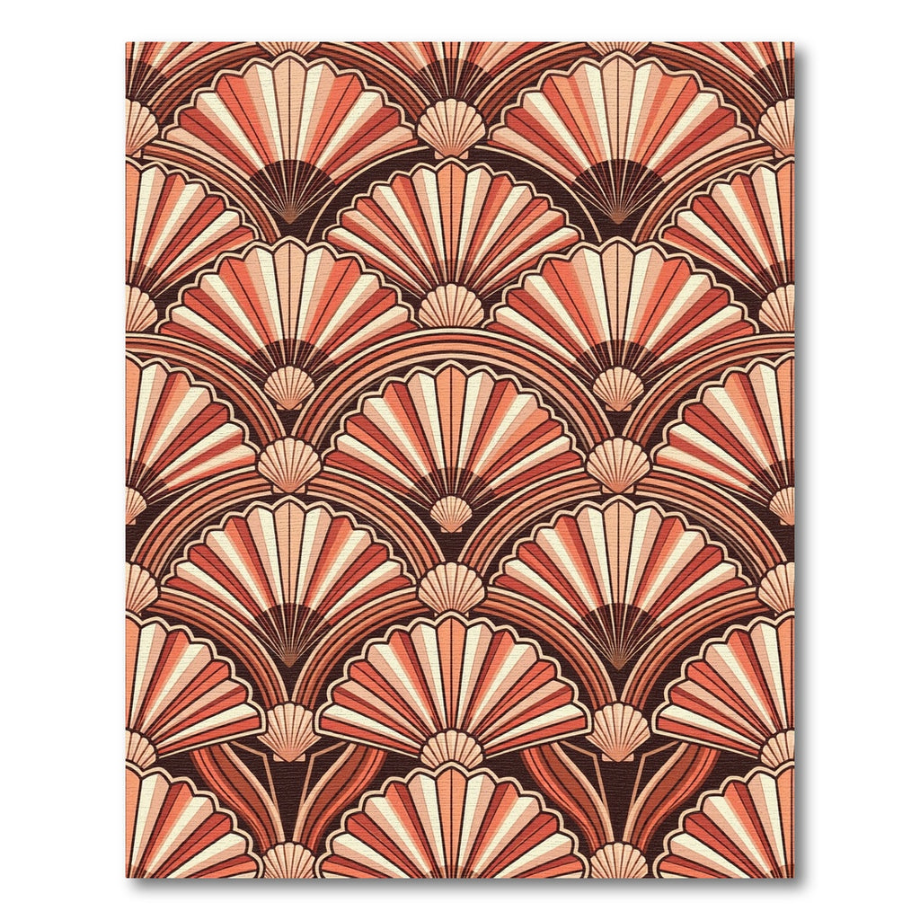 Coral Fan Shell Art Deco Rug