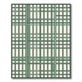 Sage Green Linear Plaid Grid Rug