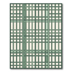 Sage Green Linear Plaid Grid Rug