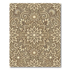 Elegant Beige Ornamented Star Medallion Rug