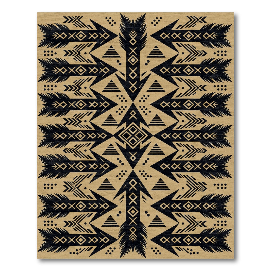 Tribal Arrow Earth Tone Geometric Rug
