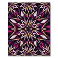 Geometric Violet Gold Starburst Mandala Rug