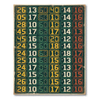 Retro Digital Clock Number Grid Wall-Art Rug