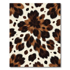 Plush Brown Speckled Faux Animal Hide Rug