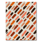Abstract Earthy Tone Diagonal Brushstroke Rug
