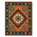 Earthy Southwestern Geometric Sunburst Rug