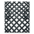 Monochrome Intersecting Diagonal Grid Rug