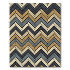 Earthy Herringbone Chevron Zigzag Texture Rug