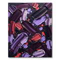 Vibrant Purple and Crimson Abstract Brushstroke Rug