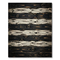 Distressed Black White Wood Grain Rug