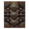 Elegant Black and Gold Geometric Medallion Rug