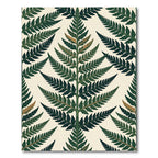 Green Fern Frond Repeating Art Rug