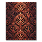 Ornate Copper Floral Arch Pattern Rug