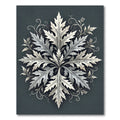 Silver Botanical Filigree Medallion Rug