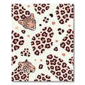 Modern Leopard Spotted Cream Area Accent Rug