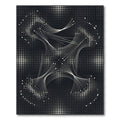Monochrome Abstract Splatter Swirl Rug