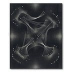Monochrome Abstract Splatter Swirl Rug