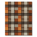 Rustic Burnt Orange Plaid Tartan Rug