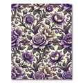 Ornate Amethyst Floral Scrollwork Rug