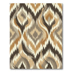 Earthy Ikat Waves Rug