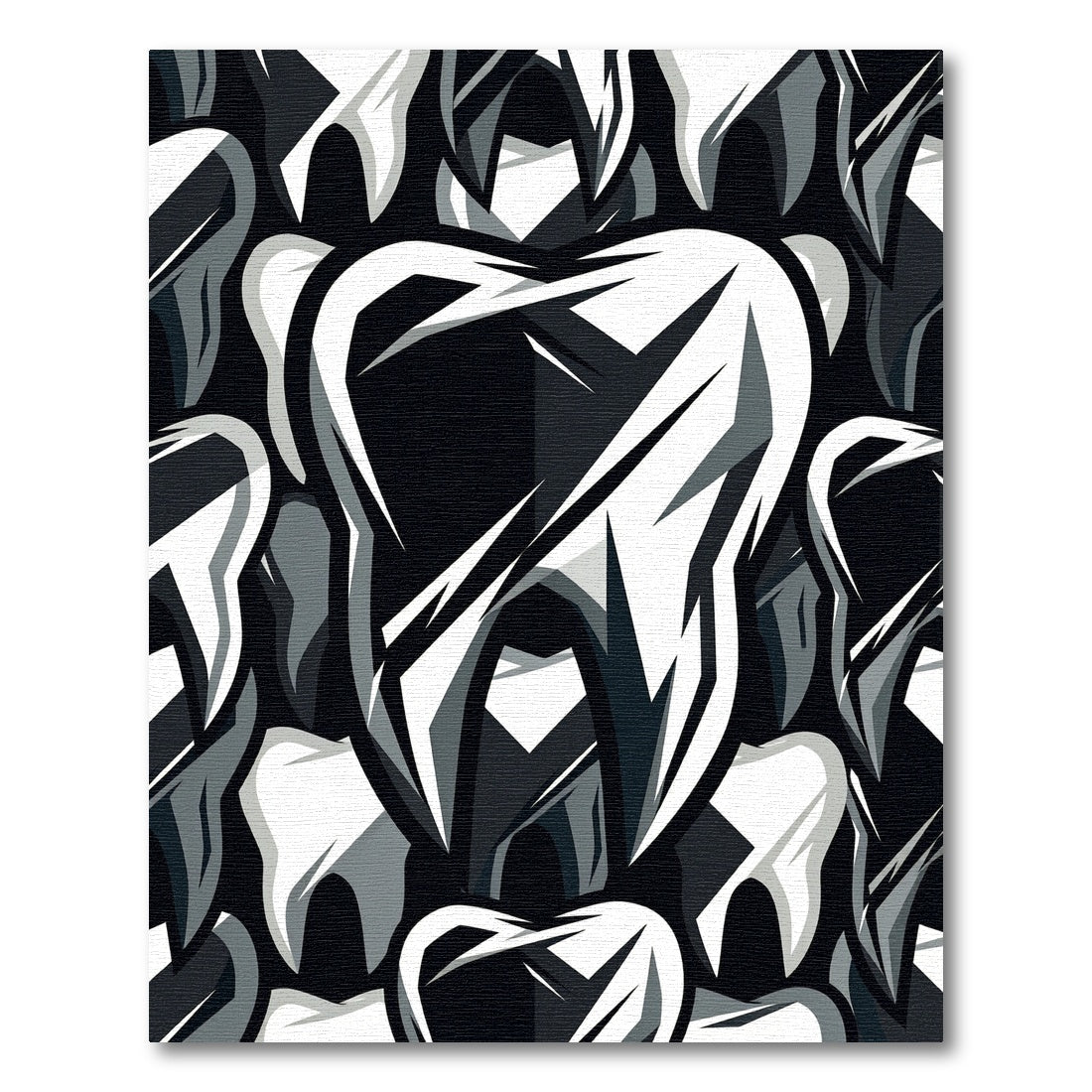 Monochromatic Abstract Tooth Repeat Rug