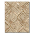 Neutral Brown Linear Geometric Chevron Rug
