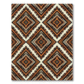 Earthy Geometric Diamond Tribal Rug