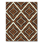 Earthy Geometric Diamond Tribal Rug
