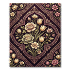 Vintage Floral Bouquet Medallion Rug