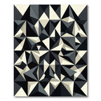 Modern Monochromatic Geometric Triangles Rug